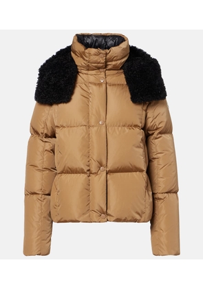 Moncler Castelnou teddy-trimmed down jacket