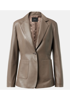 Joseph Leather single-breasted blazer