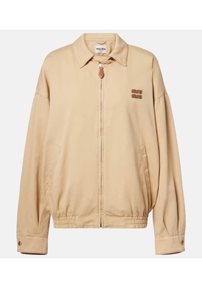 Miu Miu Logo denim blouson