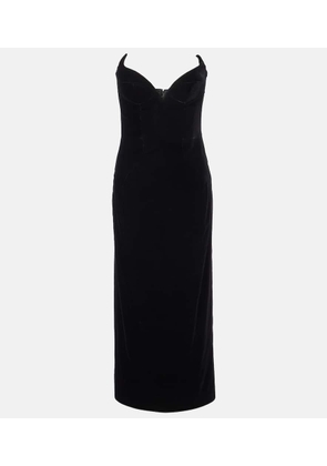 Mugler Velvet bustier dress