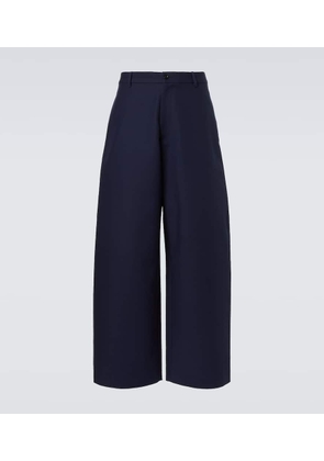 Acne Studios Mid-rise cotton satin wide-leg pants