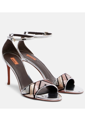 Missoni Belle sequined metallic leather sandals