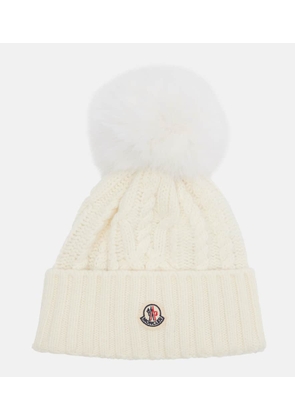 Moncler Cable-knit wool and cashmere beanie