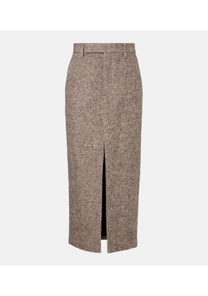 Brunello Cucinelli Wool and silk-blend midi skirt