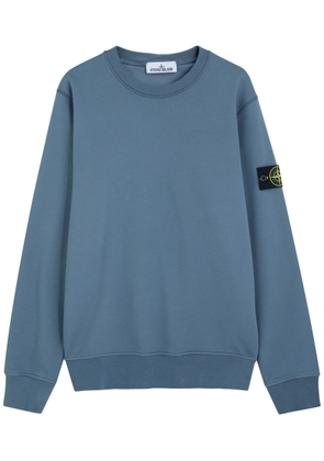Stone Island Logo Cotton Sweatshirt - Dark Blue - XL