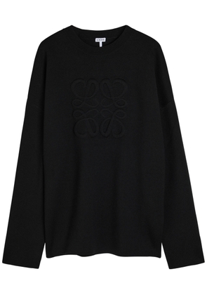 Loewe Anagram Wool-blend Sweatshirt - Black - XL