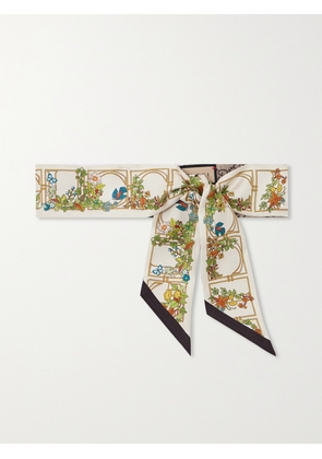 Gucci - Printed Silk-twill Scarf - Ivory - One size