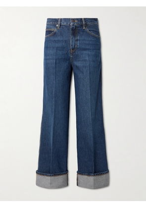 FRAME - The Cuffed Wide Mid-rise Wide-leg Jeans - Blue - 23,24,25,26,27,28,29,30,31,32,33
