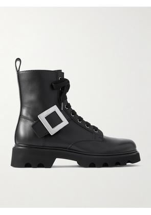 Roger Vivier - Viv Rangers 40 Buckled Leather Ankle Boots - Black - IT36,IT36.5,IT37,IT37.5,IT38,IT38.5,IT39,IT39.5,IT40,IT40.5,IT41,IT41.5,IT42