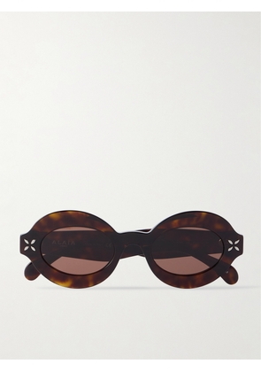 Alaïa - Petal Oval-frame Tortoiseshell Acetate Sunglasses - One size
