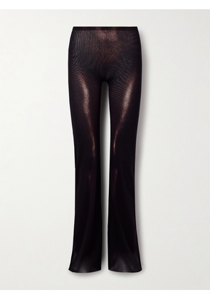 Jean Paul Gaultier - Body Dust Trompe L'oeil Printed Mesh Straight-leg Pants - Black - xx small,x small,small,medium,large,x large,xx large