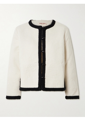 Emporio Sirenuse - Iole Braid-trimmed Quilted Cotton Jacket - White - IT36,IT38,IT40,IT42,IT44,IT46,IT48