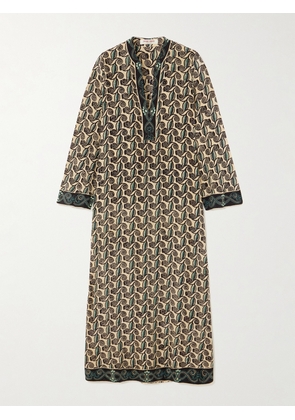 Emporio Sirenuse - Jenna Kamares Printed Silk-voile Kaftan - Multi - IT38,IT40,IT42,IT44,IT46,IT48,IT50