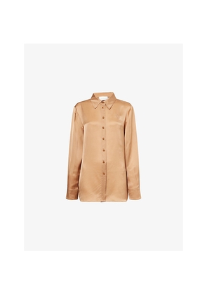 Womens Zimmermann Logo-Embroidered Silk Shirt