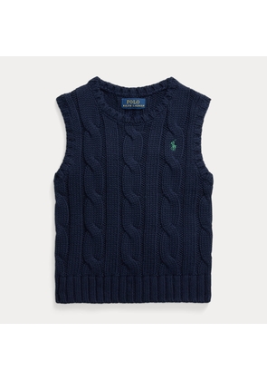 Cable-Knit Cotton Sleeveless Jumper