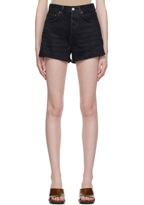 AGOLDE Black Dee Denim Shorts