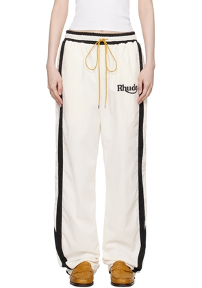 Rhude Off-White & Black Ski Track Pants