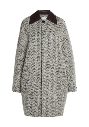 Bottega Veneta Chevron Bouclé Wool-Blend Coat - Moda Operandi
