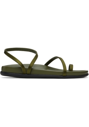 Ancient Greek Sandals Khaki Eleftheria Footbed Sandals