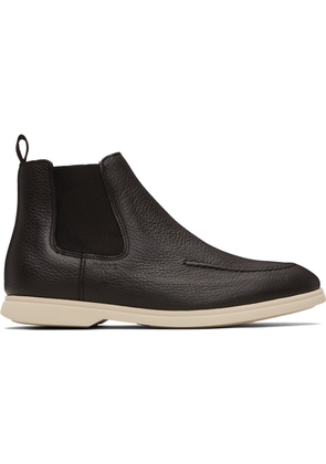 BOSS Brown Leather Chelsea Boots