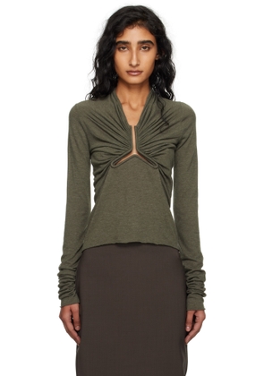 Rick Owens Khaki Concordians Allanah LS T-shirt