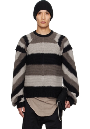 Rick Owens Gray & Black Concordians Pitti Sweater
