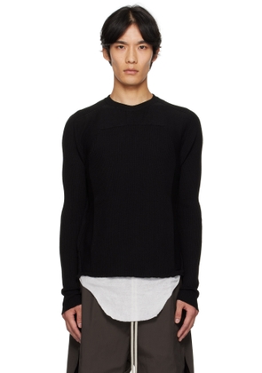 Rick Owens Black Concordians Ribbed Geo Sweater