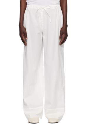 The Row White Enea Trousers