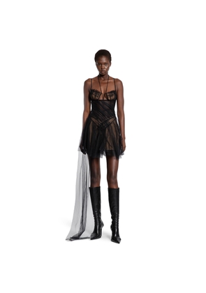 Asymmetric Draped Bra Dress