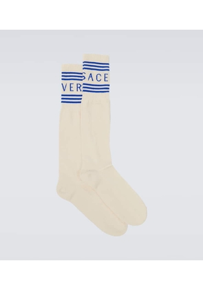 Versace Logo cotton-blend socks