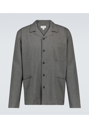 Sunspel Cotton long-sleeved pajama shirt