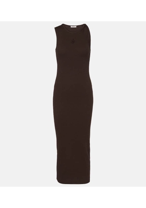 JW Anderson Embroidered cotton maxi dress