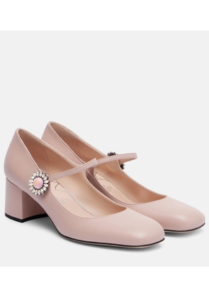 Valentino Garavani Daisy Jewel 55 leather Mary Jane pumps