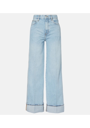 Frame The Cuffed Wide high-rise wide-leg jeans