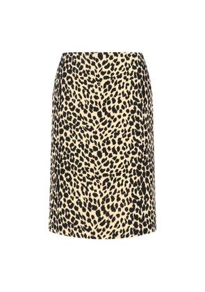 Aspesi Animal Print Midi Skirt