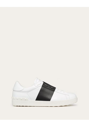 Valentino Garavani Calfskin Open Sneaker Man WHITE/ BLACK 39