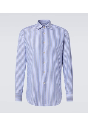 Kiton Bengal stripe cotton Oxford shirt