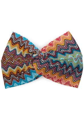 Missoni Zigzag-intarsia Knitted Headband - Multicoloured - One Size