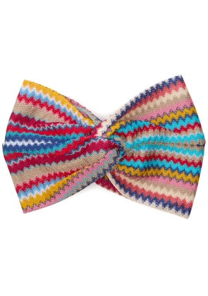 Missoni Zigzag-intarsia Knitted Headband - Blue - One Size