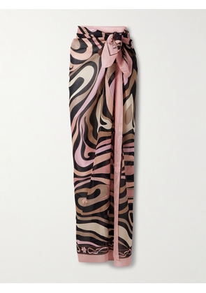 PUCCI - Printed Cotton-voile Pareo - Pink - One size