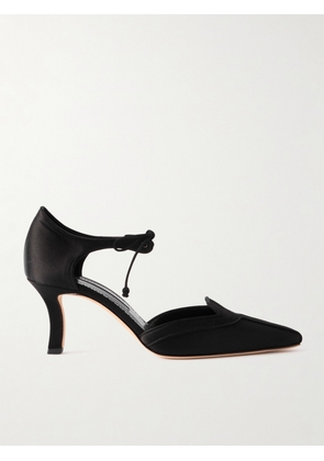Manolo Blahnik - Orata 70 Satin Pumps - Black - IT36,IT36.5,IT37,IT37.5,IT38,IT38.5,IT39,IT39.5,IT40,IT40.5,IT41,IT41.5,IT42