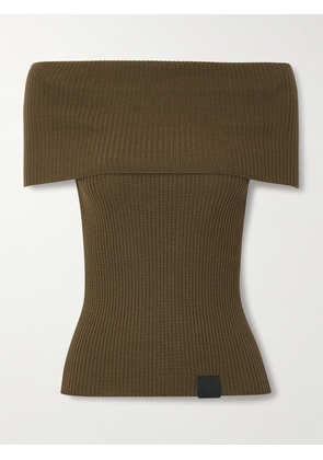 Stella McCartney - Strapless Ribbed Wool Top - Brown - xx small,x small,small,medium,large,x large