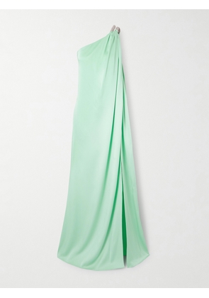 Stella McCartney - Embellished Draped Satin Gown - Green - IT36,IT38,IT40,IT42,IT44,IT46