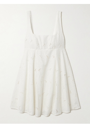 Faithfull - Lovis Broderie Anglaise Poplin Mini Dress - White - x small,small,medium,large,x large