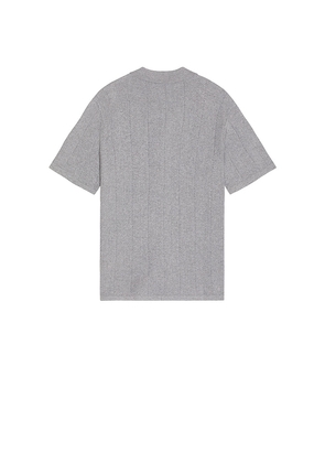 FORMER AG Marlyn Short Sleeve Knit Shirt in Grey. Size M. Also in S.