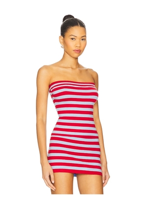 Frankies Bikinis Sky Cloud Knit Strapless Top in Red,Baby Blue. Size L. Also in M.