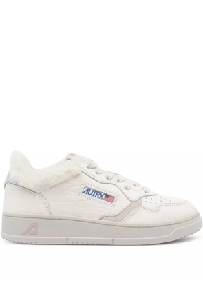 Autry faux-fur Medalist sneakers - White