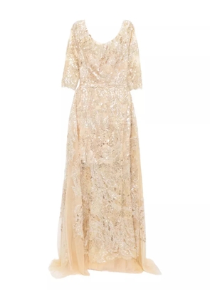 Saiid Kobeisy sequin-embroidered dress - Neutrals