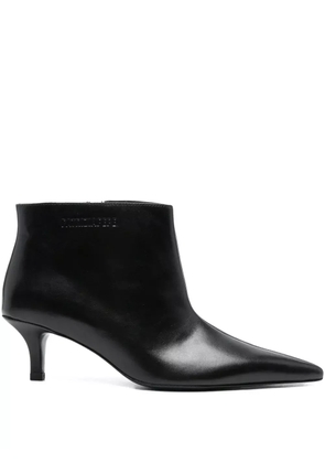 Patrizia Pepe 55mm pointed-toe leather ankle boots - Black