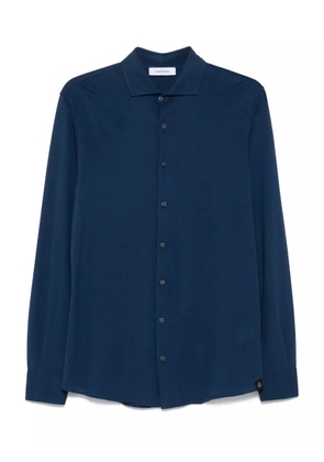 Gran Sasso button-down cotton shirt - Blue